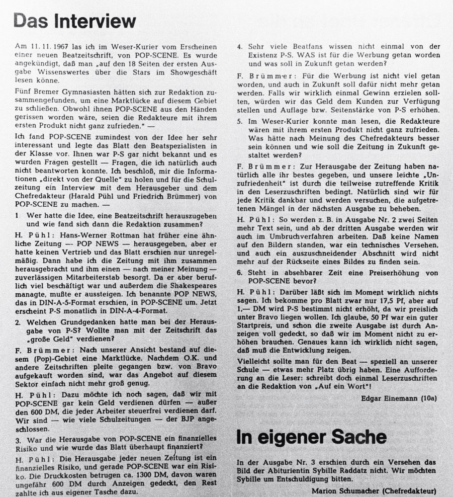 1967 Schulzeitung