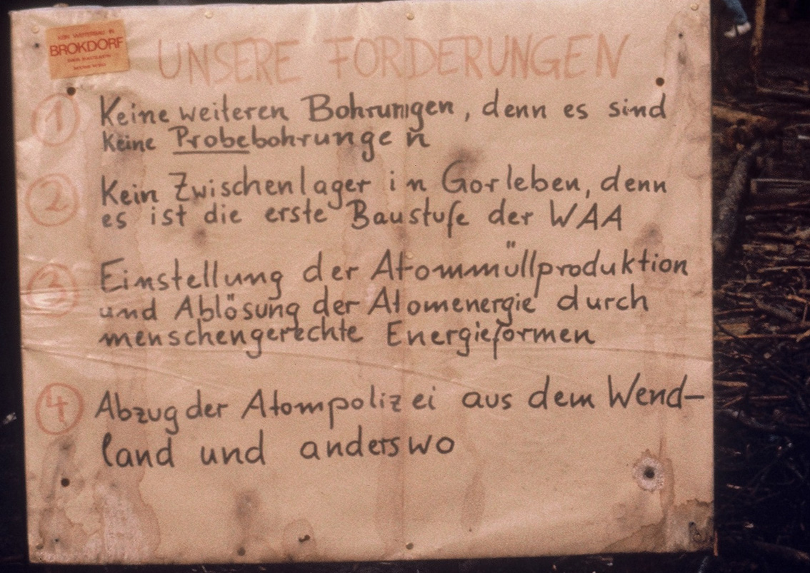 Forderungen Gorleben 1980