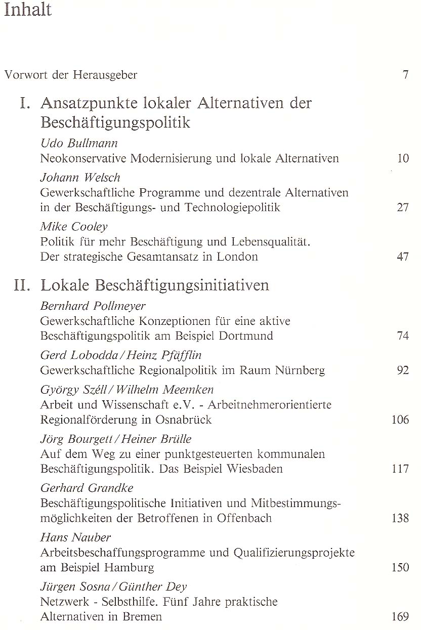 Inhalt Lokale Beschäftigung