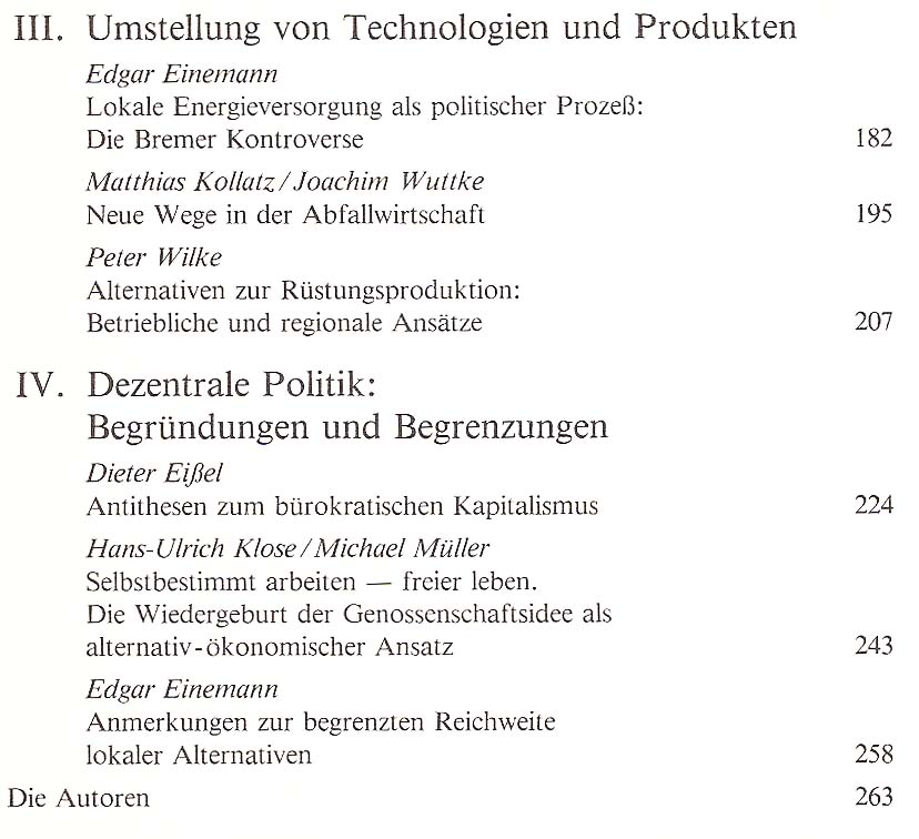 Inhalt Lokale Beschäftigung