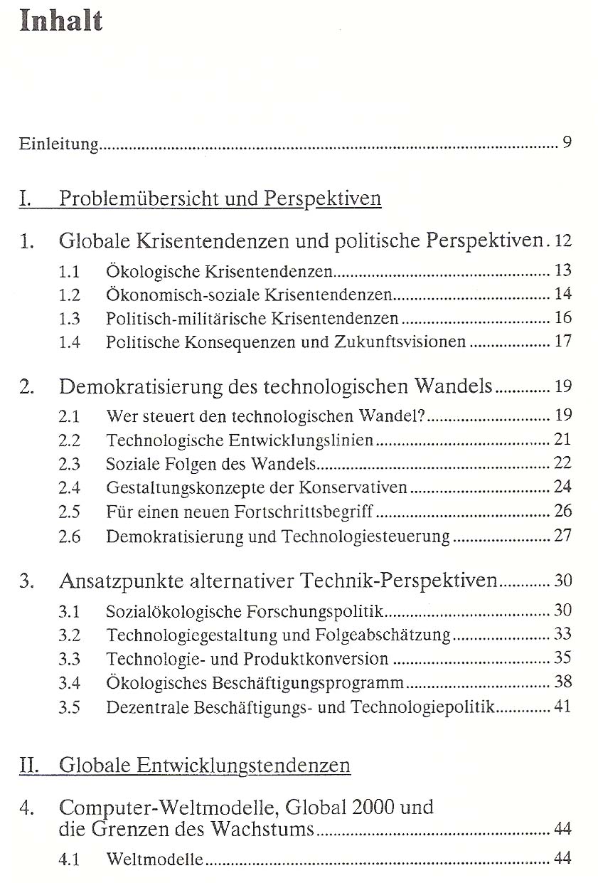 1988 Technologiepolitik Inhalt 1